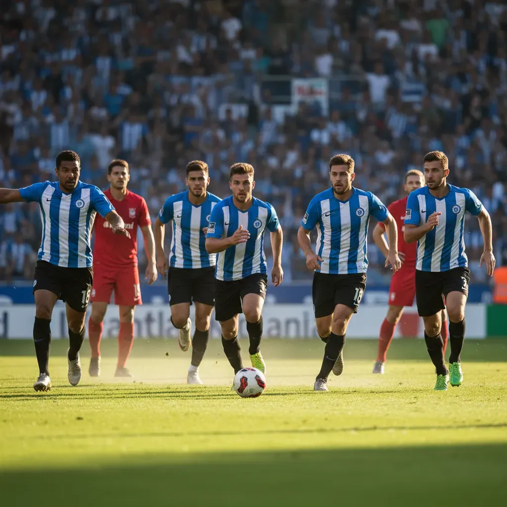 Piłkarze w ustawieniu 3-5-2 przeprowadzają szybki kontratak. Wahadłowi biegną po skrzydłach, pomocnicy i napastnicy szukają wolnej przestrzeni.